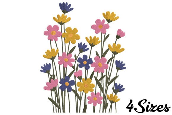 Download Wildflower Garden Embroidery Design - Sign Collection