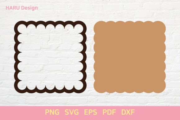 Download Scallop Shape Square Frame Sign Labels - Sign Collection