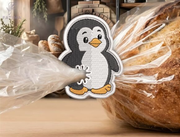 Download Cute Penguin Bag Tie Embroidery Design - Sign Collection