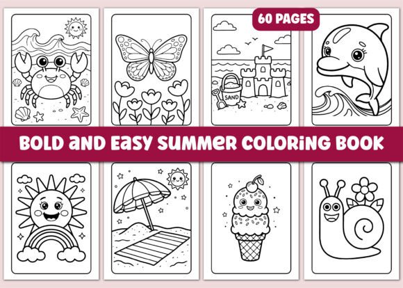 Download Bold and Easy Summer Coloring Book - Bold Collection