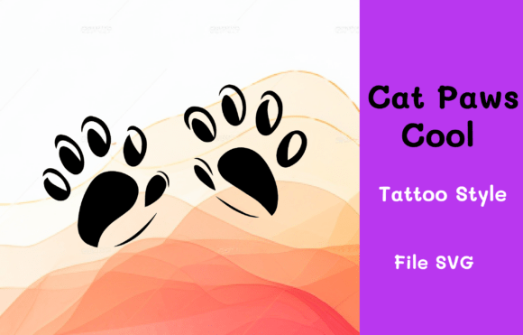 Download Cat Paws Cool Harmonious Tattoo Style - Premium Resources