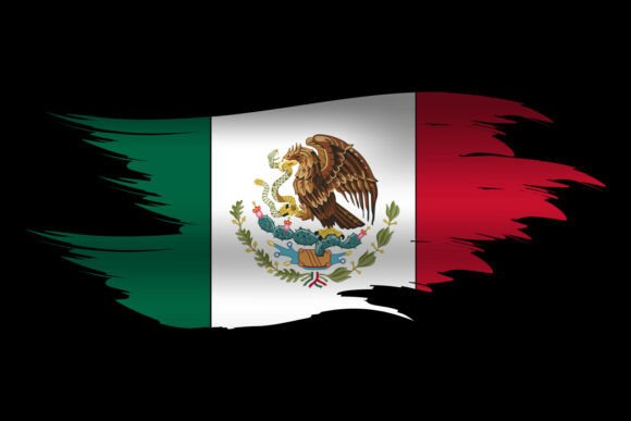 Download Abstract Brush Art Mexico Flag Design Ve - Sign Collection