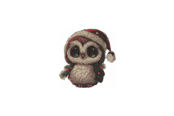 Download Christmas Owl Machine Embroidery Design - Sign Collection