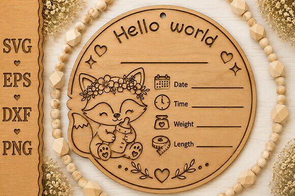 Download Baby Milestone Sign Laser Cut File - Sign Collection