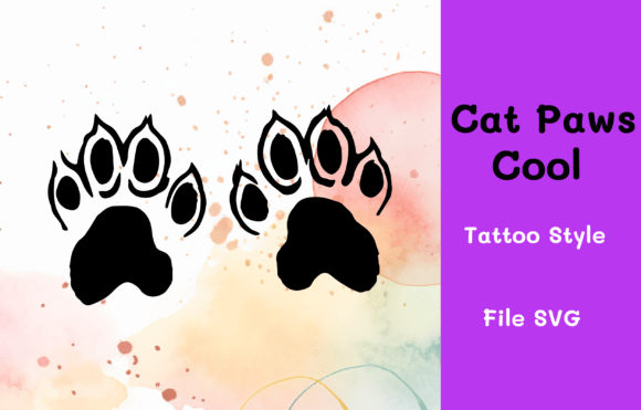 Download Cat Paws Cool Radiant Tattoo Style - Premium Bundle