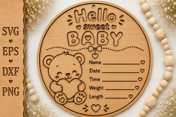 Download Baby Milestone Sign Laser Cut File - Sign Collection