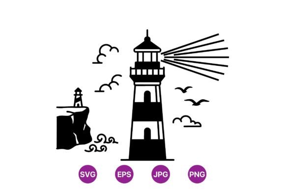 Download Coastal Lighthouse Svg Design - Sign Collection