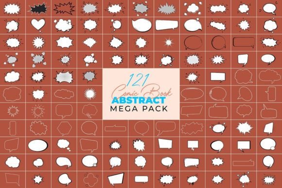 Download 121 Vector Comic Shape Design - Sign Collection